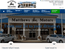 Tablet Screenshot of matthewsmotorsclayton.com